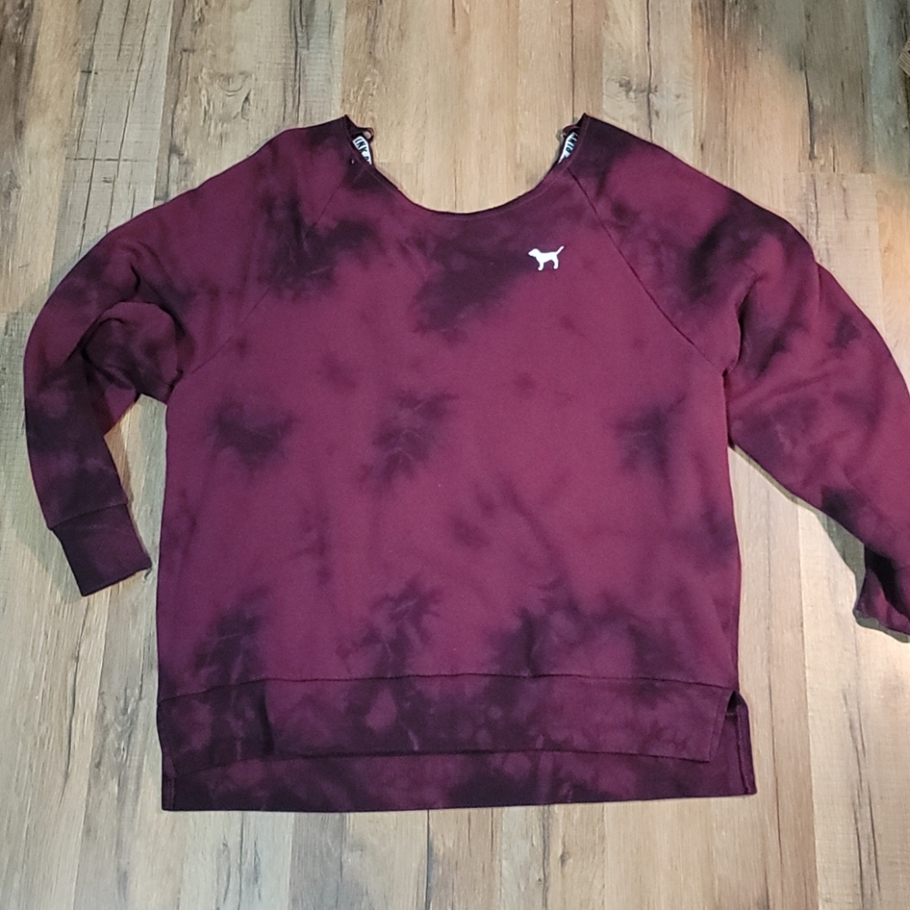 PINK oversized off the shoulder sweater